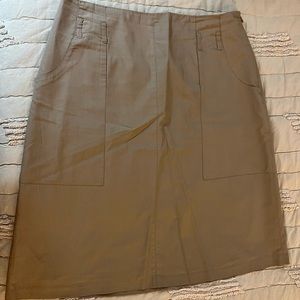 Khaki Skirt w/Pockets  - size 12